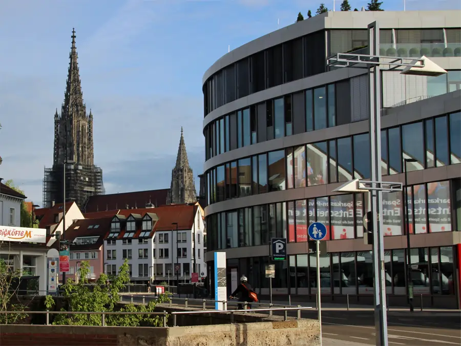 Blick auf Zentrum mit Münster von Ulm