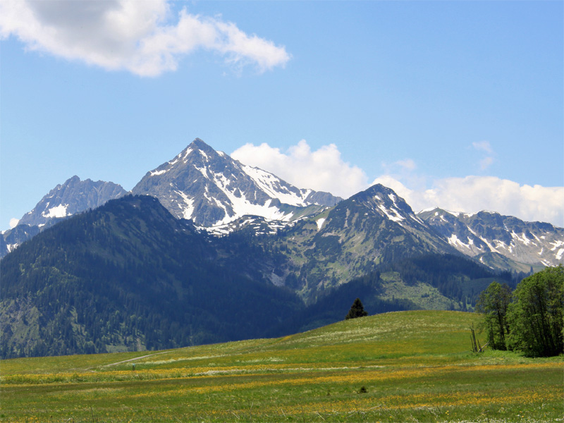 Freistaat Bayern - Blick auf die Alpen