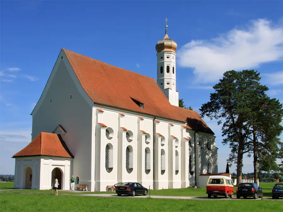 Barocke Kirche St. Coloman von Schwangau im Allgäu