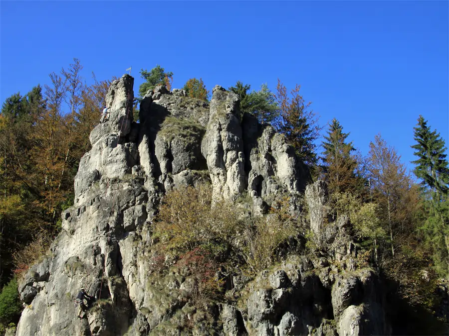 Kletterfelsen im Trubachtal
