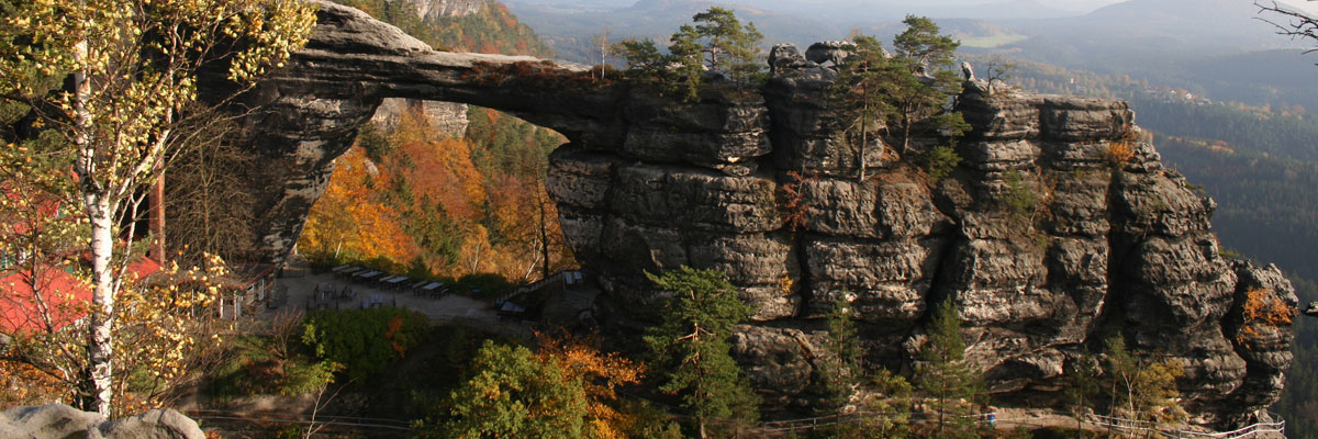 Prebischtor(Pravčická brána), ein nationales Naturdenkmal in der Böhmischen Schweiz