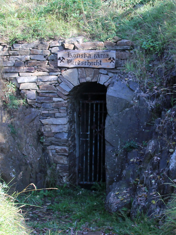 Pferdeschacht Eingang / Bergbau Mednik