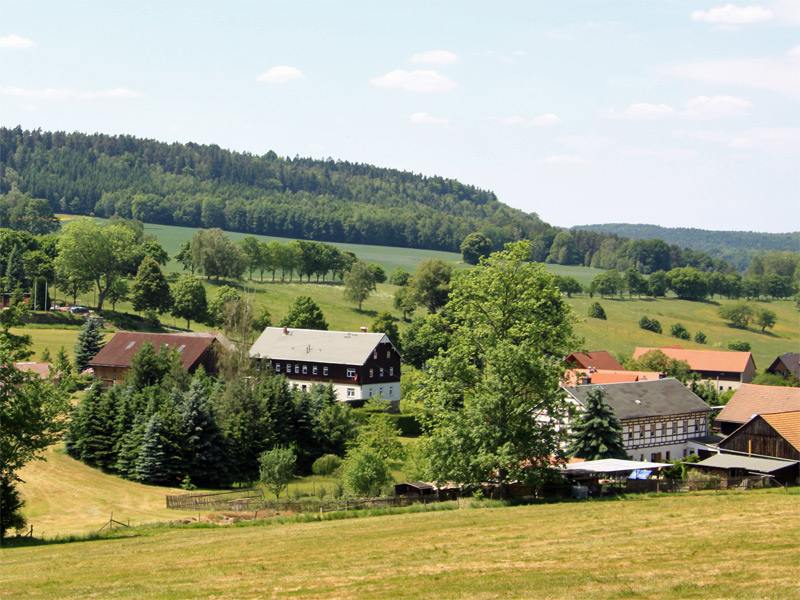 Blick auf Mezna-Simmersdorf / Böhmische Schweiz