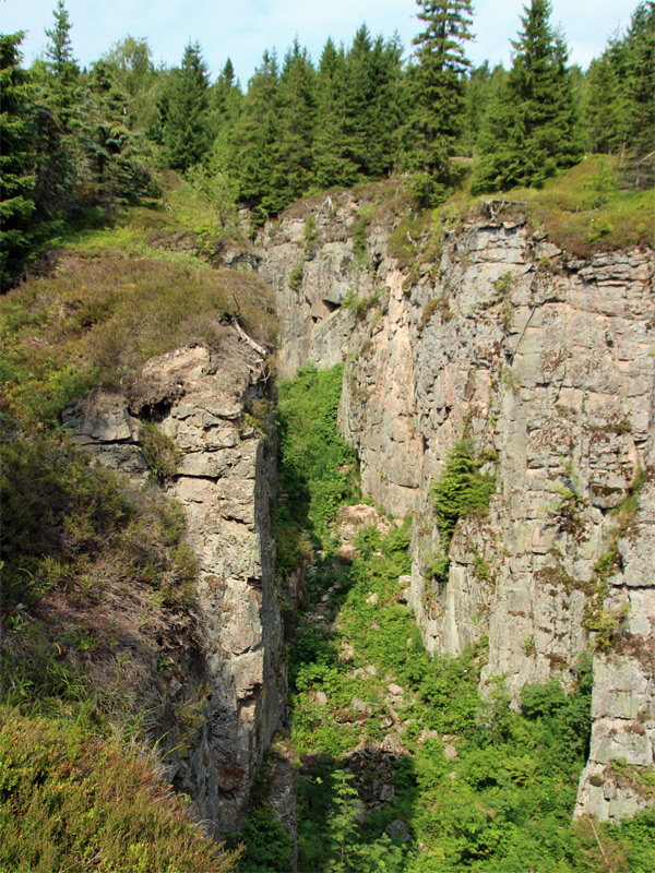 Bllick auf Felswand von der Wolfspinge