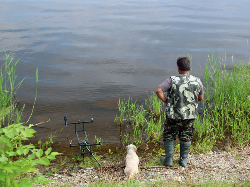 Angeln am Lipno Stausee im Böhmerwald