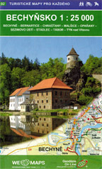 Wanderkarte Bechyn mit Tabor