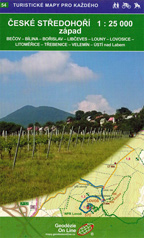 Wanderkarte Böhmisches Mittelgebirge mit Bilina