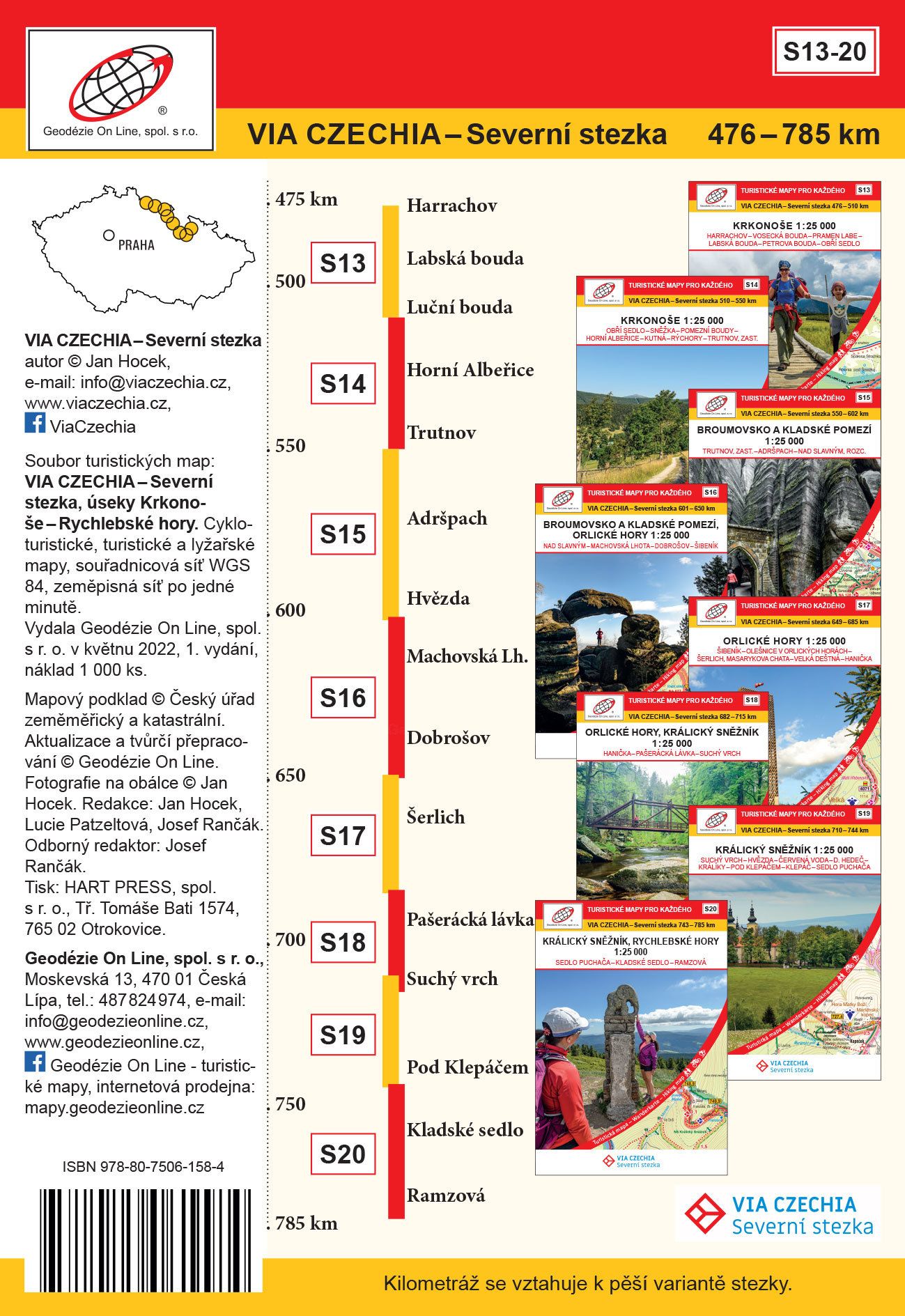 Wanderkarten-Set Riesengebirge - Reichsteiner Berge - Etappen