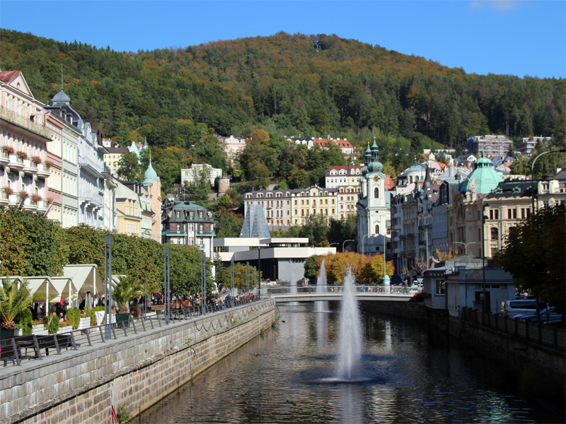 Stadtzentrum von Karlsbad an der Tepla