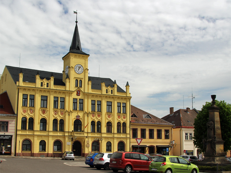 Stadtansicht von Kleistadt Jičín (deutsch Jitschin, früher Gitschin)