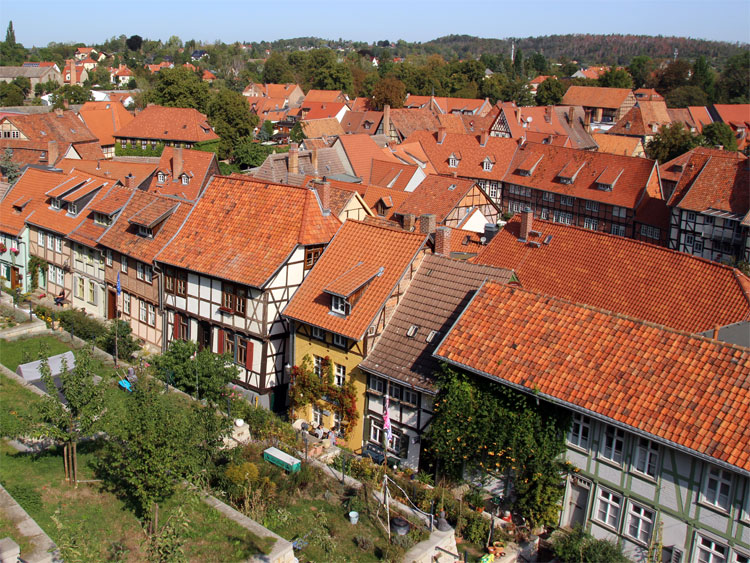 Burgbergblick vom Schloss Quedlinburg