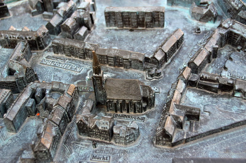 Stadtrelief von Merseburg / Sachsen-Anhalt