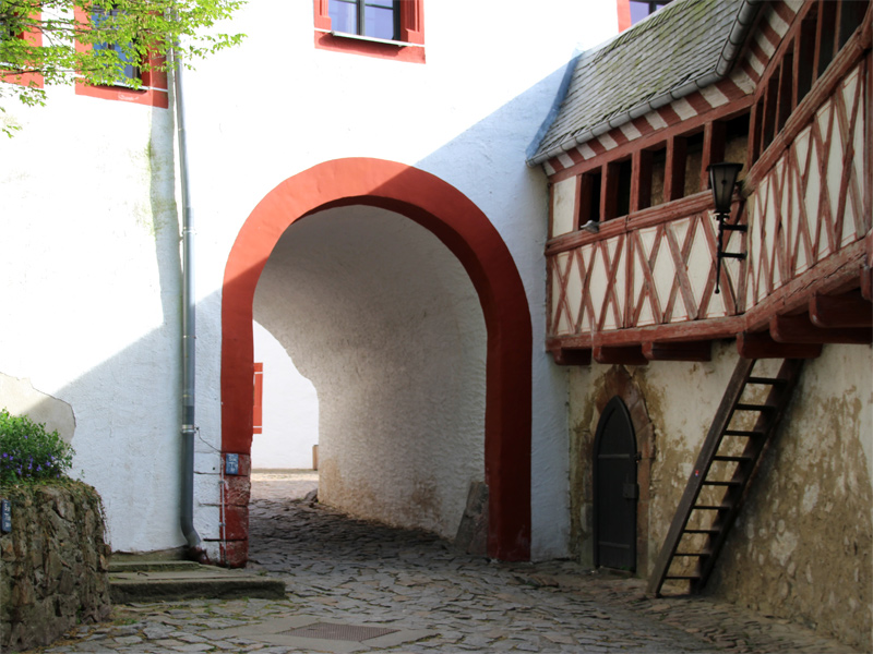 Innenhof vom Schloss Rochsburg
