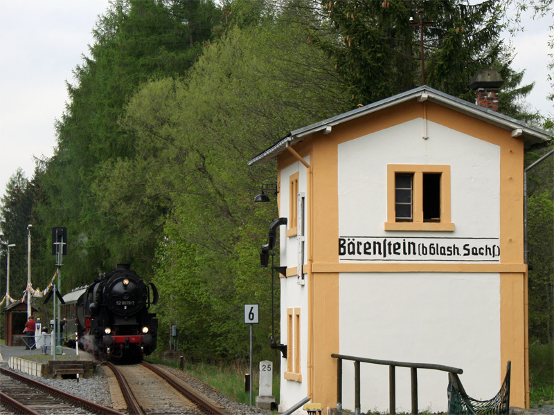 Bahnhof für Müglitztalbahn in Bärenstein / Erzgebirge