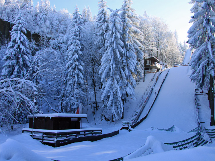 Sprungschanze am Scheibenberg / Erzgebirge