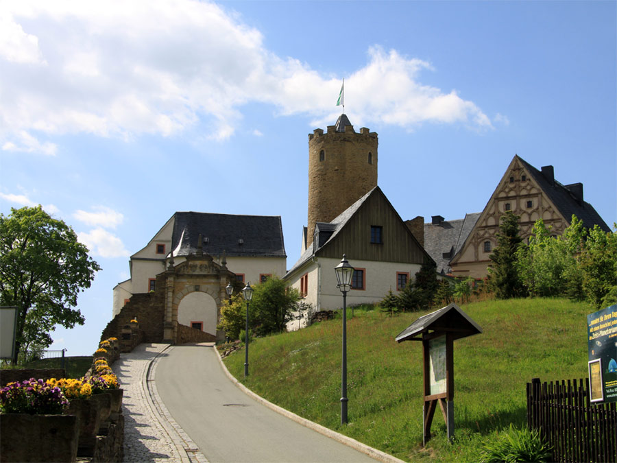 Aufgang zur Burg Scharfenstein