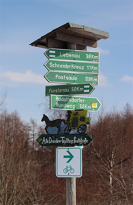 Informationstafel für die Alte Teplitzer Straße
