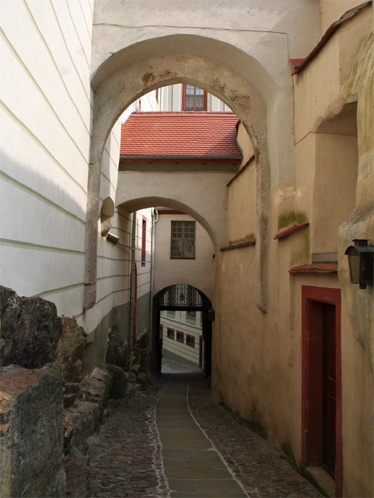 Ansicht vom Schloss Weesenstein im Müglitztal / Osterzgebirge