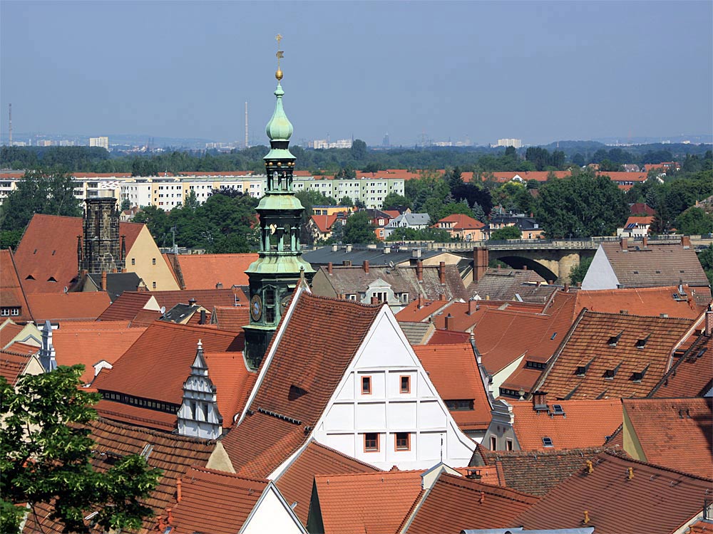 Canalettohaus und Rathaus von Pirna