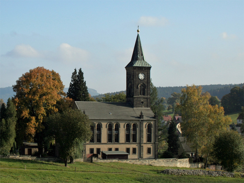 Cunnersdorf mit Kirche