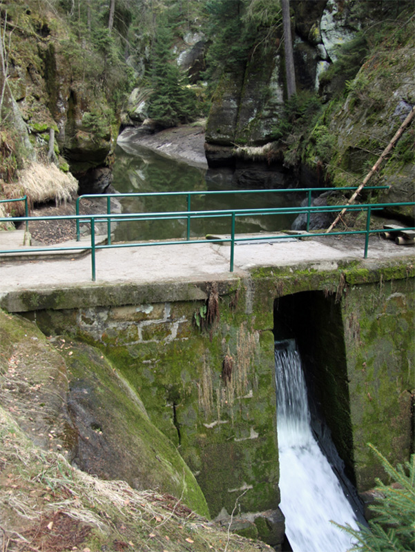 Obere Schleuse im Kirnitzschtal in der Hinteren Sächsischen Schweiz