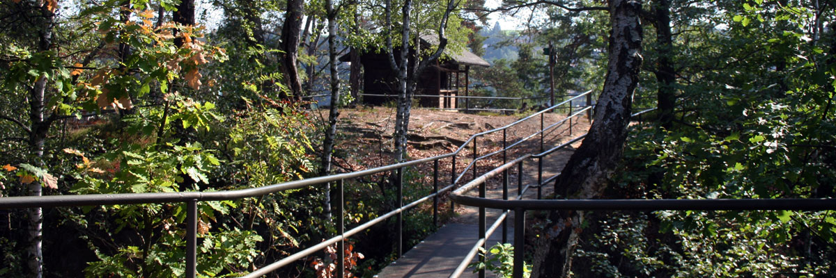 Weg zum Aussichtsfelsen Hockstein 