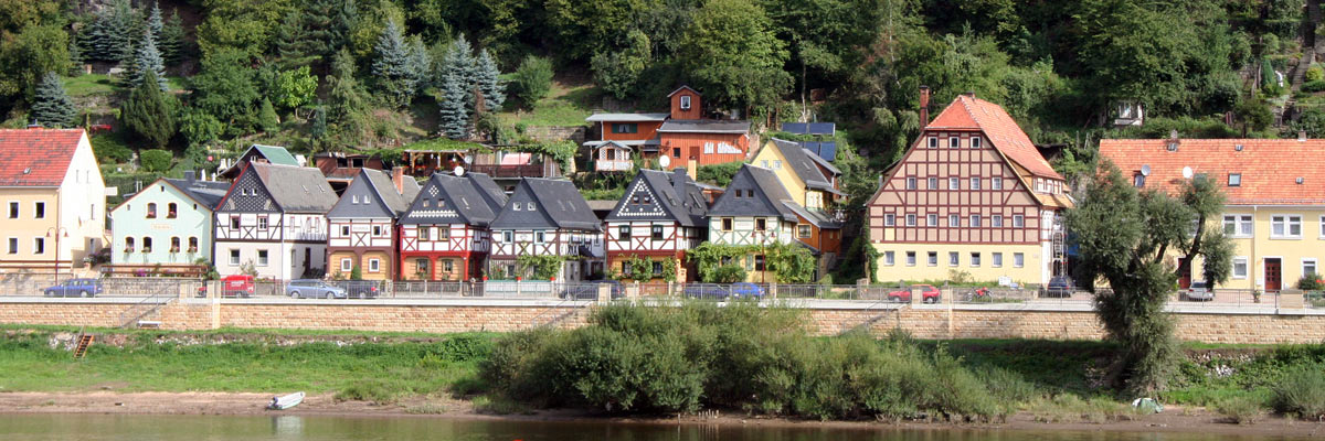 Ansicht auf Postelwitz - Ortsteil von Bad Schandau