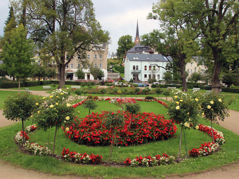 Rosengarten im Kurpark Bad Elster