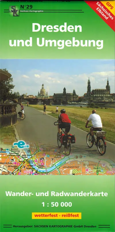 Wanderkarte Dresden und Umgebung im Sächsischen Elbland 