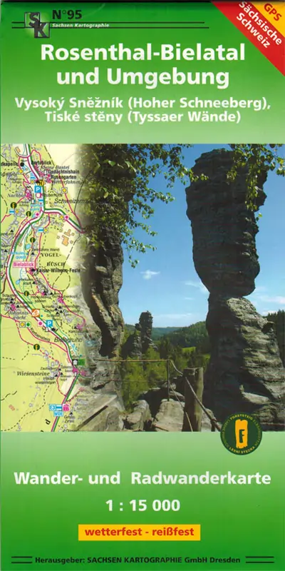 Wanderkarte Rosenthal- Bielatal und Umgebung