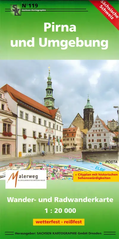 Wanderkarte Pirna - Tor zur Sächsischen Schweiz 
