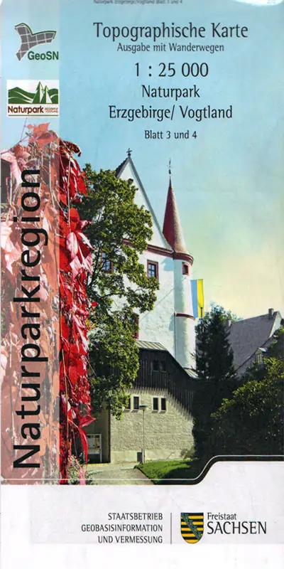  Wanderkarte Naturpark Erzgebirge / Vogtland - Blatt 3/4 Staatsbetrieb GeoSN Sachsen