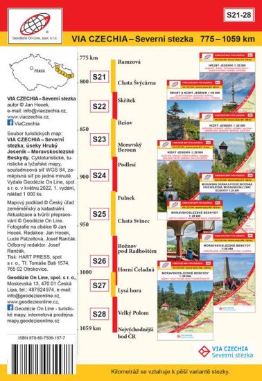 Karten-Set: Box 4 Jeseniky, Mährisches Tor / Mährisch-Schlesische Beskiden