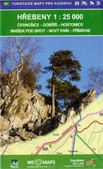 Wanderkarte Region Prag mit Hřebeny