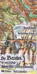 Wanderkarte Bastei in der Sächsischen Schweiz