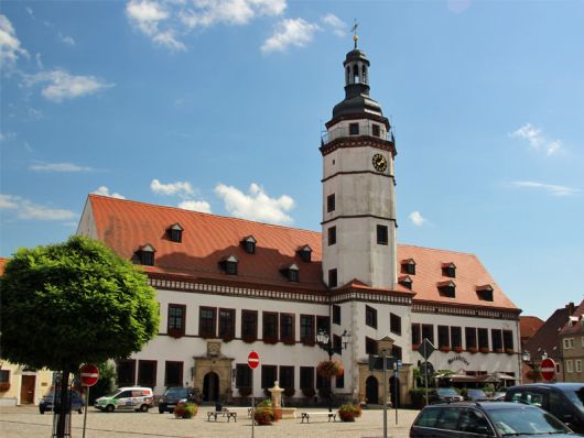 Rathaus von Pegau in Nordsachsen