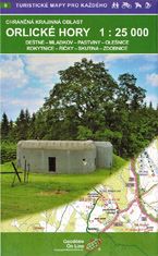 Wanderkarte vom Adlergebirge / Orlické hory in Ostböhmen