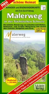 Wanderkarte von der Vorderen Sächsischen Schweiz mit Wehlen