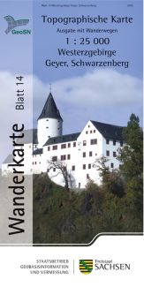 Wanderkarte Schneeberg im Westerzgebirge