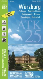 Wanderkarte Würuburg mit Randersacker