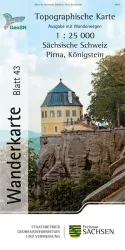 Wanderkarte Königstein, Pirna / Sächsische Schweiz 