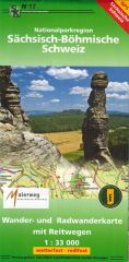 Wanderkarte mit Reitwegen Sächsisch-Böhmische Schweiz