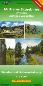 Wanderkarte Mittleres Erzgebirge zwischen Zschopau und Seiffen 