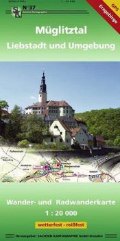 Wanderkarte Müglitztal - Liebstadt und Umgebung / Erzgebirge 