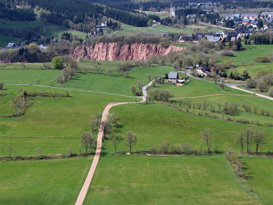 Blick auf die Pinge von Altenberg