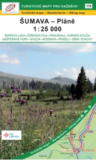 Wanderkarte  Böhmerwald Mitte 