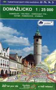 Wanderkarte Domažlice im Böhmischen Wald / Westböhmen