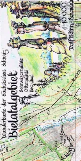 Wanderkarte Rosenthal- Bielatal und Umgebung