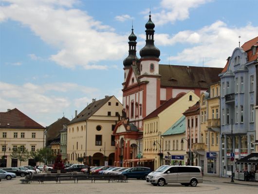 Chomutov (Komotau) in Krusne hory stred