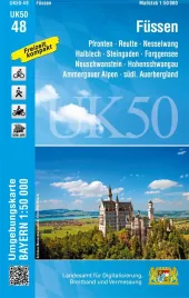 Wanderkarte Füssen mit Schwangau